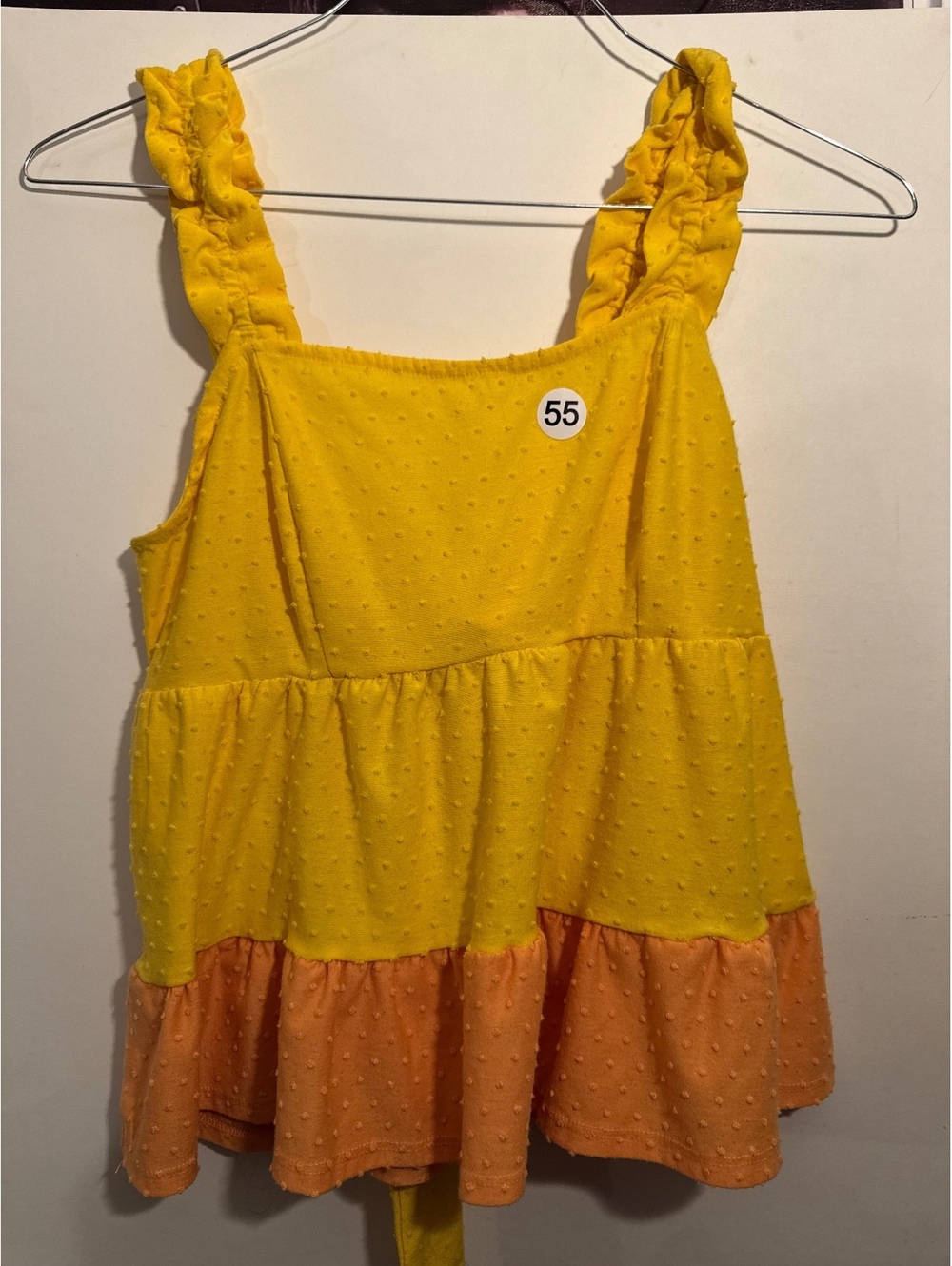 SC Socity yellow and peach sleeveless top size M